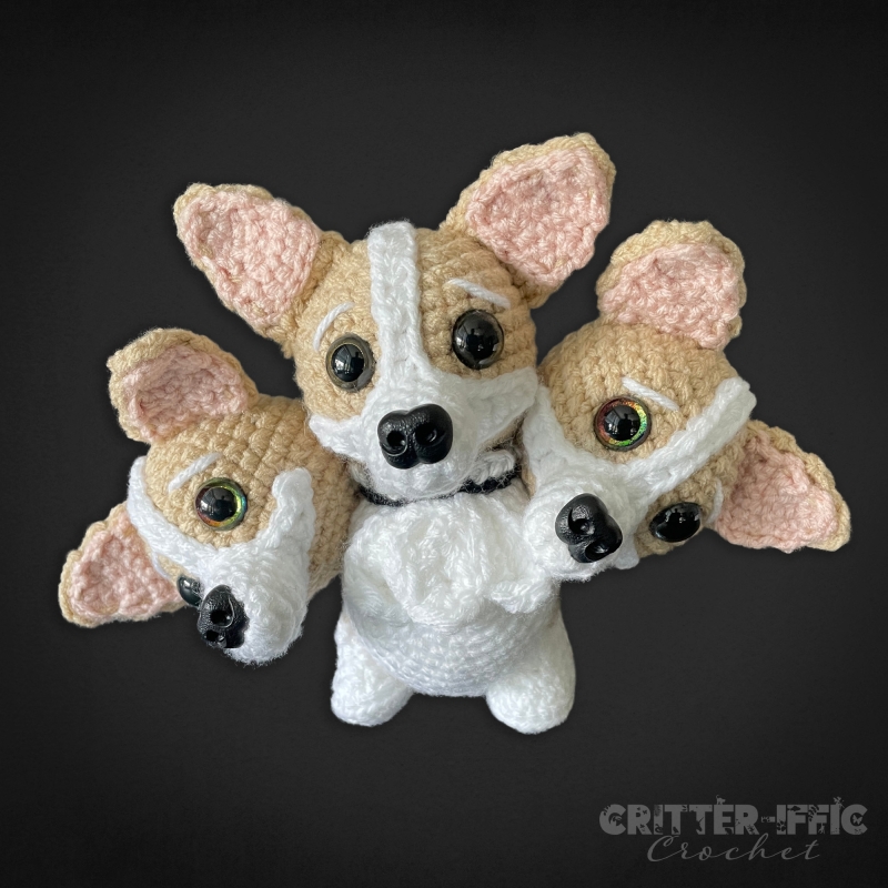 Crowley The Corgi Cerberus Amigurumi Pattern Amigurumi