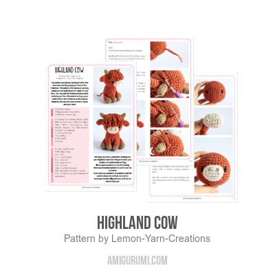 Highland Cow Amigurumi Pattern Amigurumi