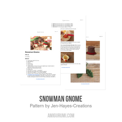 Snowman Gnome Amigurumi Pattern Amigurumi