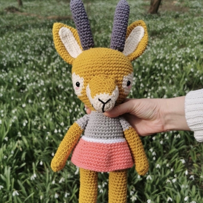 Pica Pau Audrey Gazelle - My Finished Amigurumi Crochet Project