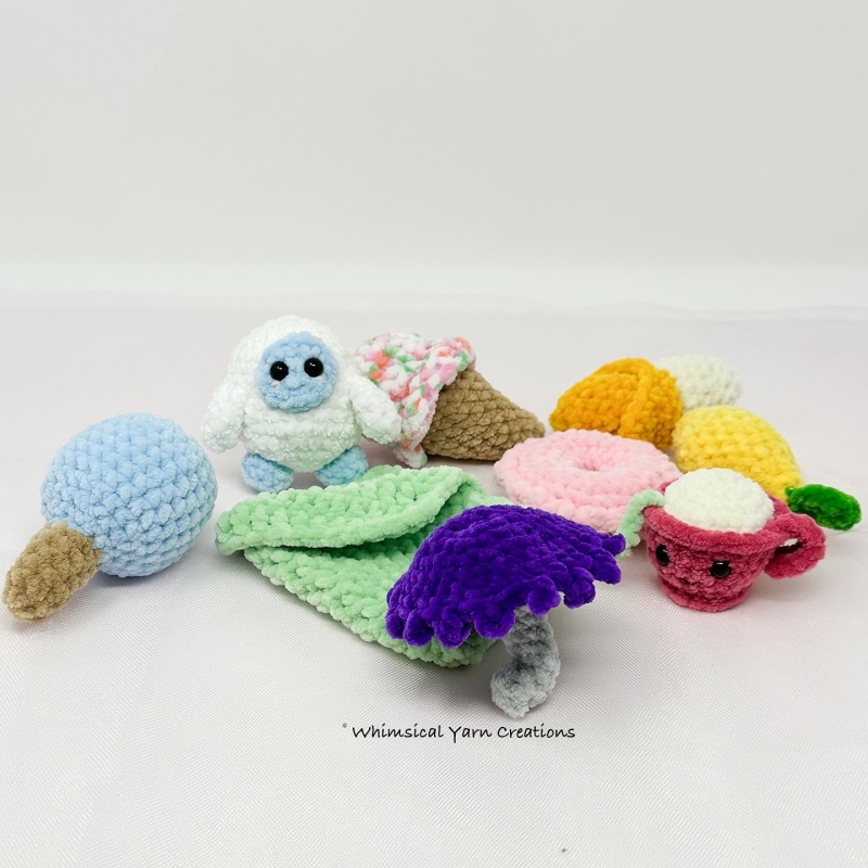 Mini Bundle 6 Colors Cotton Crochet Yarn Amigurumi Yarn Crochet