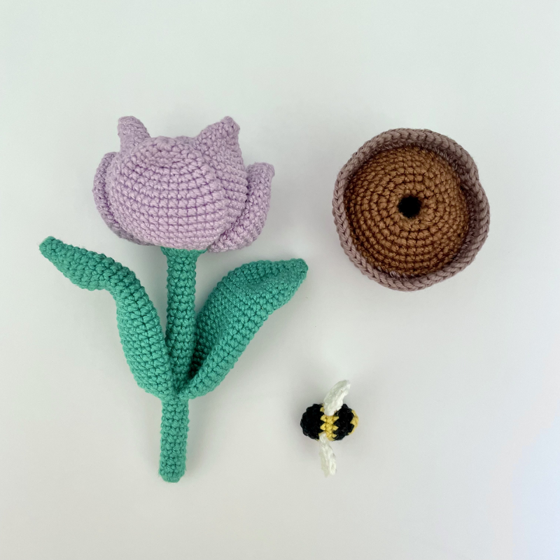 Bumble Blossom Purple Tulip Amigurumi Pattern Amigurumi Com