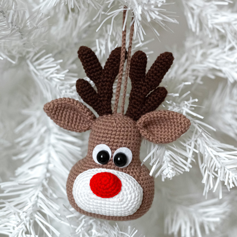 Rudolf Christmas tree toy amigurumi pattern - Amigurumi.com