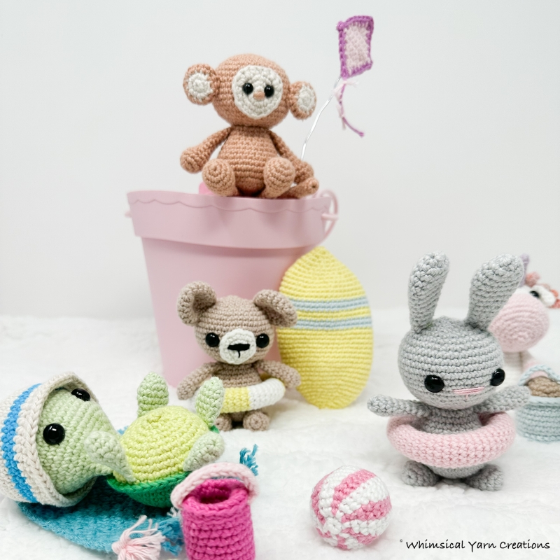 Amigurumi Beach Party amigurumi pattern by Whimsical Yarn Creations