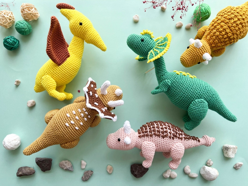 Dinosaur Crochet Pattern  Crochet dinosaur, Crochet kit, Ergonomic crochet
