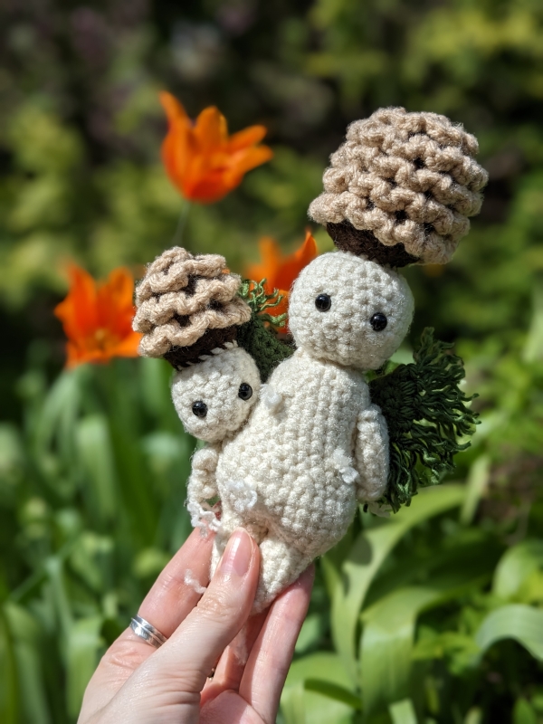 Giselle the morel fairy mushroom amigurumi pattern