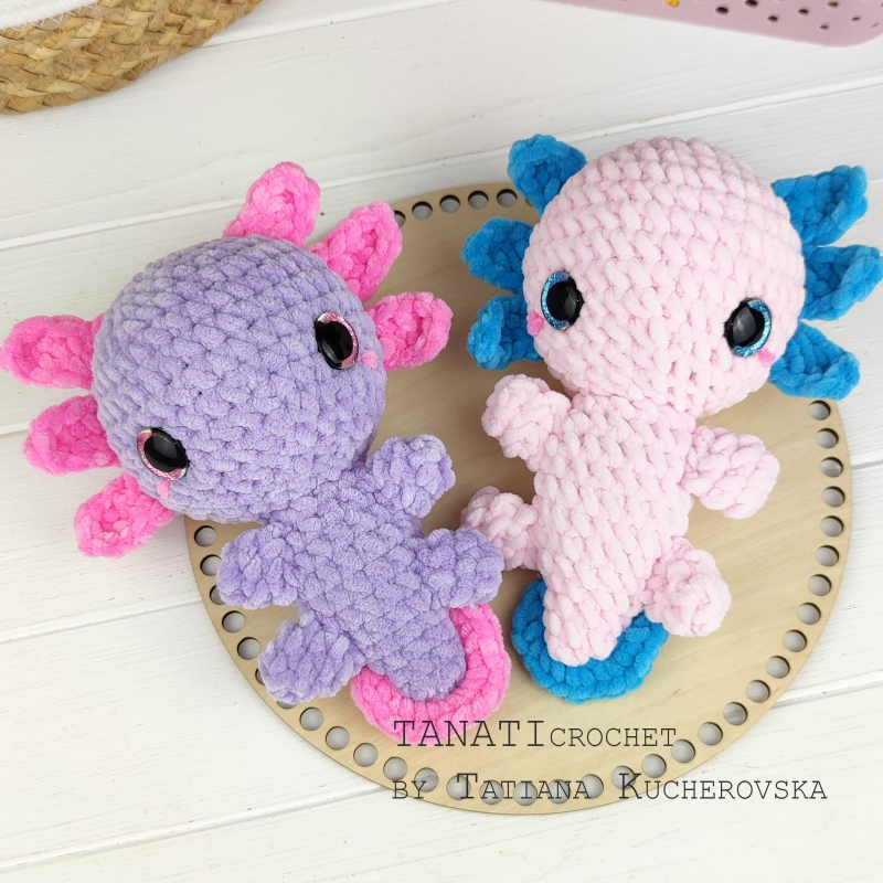 Kawaii axolotl amigurumi pattern 