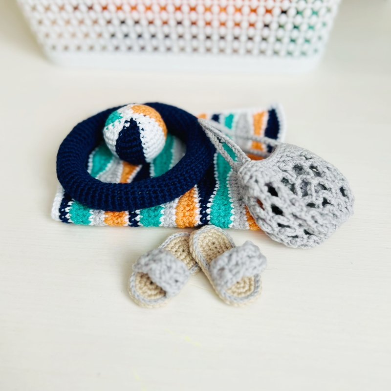 Beach Time accessories amigurumi pattern