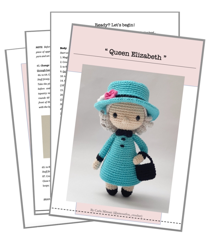 Queen Elizabeth amigurumi pattern