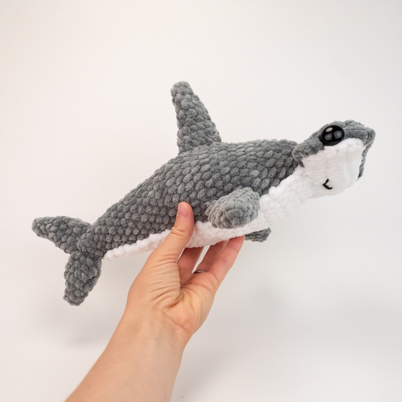 Hector the Plush Hammerhead Shark amigurumi pattern - Amigurumi.com