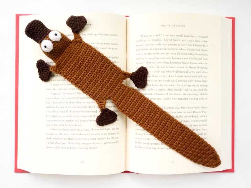 Platypus Bookmark amigurumi pattern