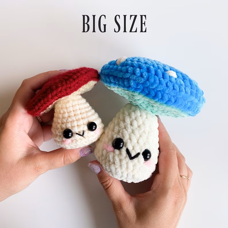 DIY Mushroom Crochet Kit for Beginners With Yarn Amigurumi Easy Crochet  Ukraine Shop 