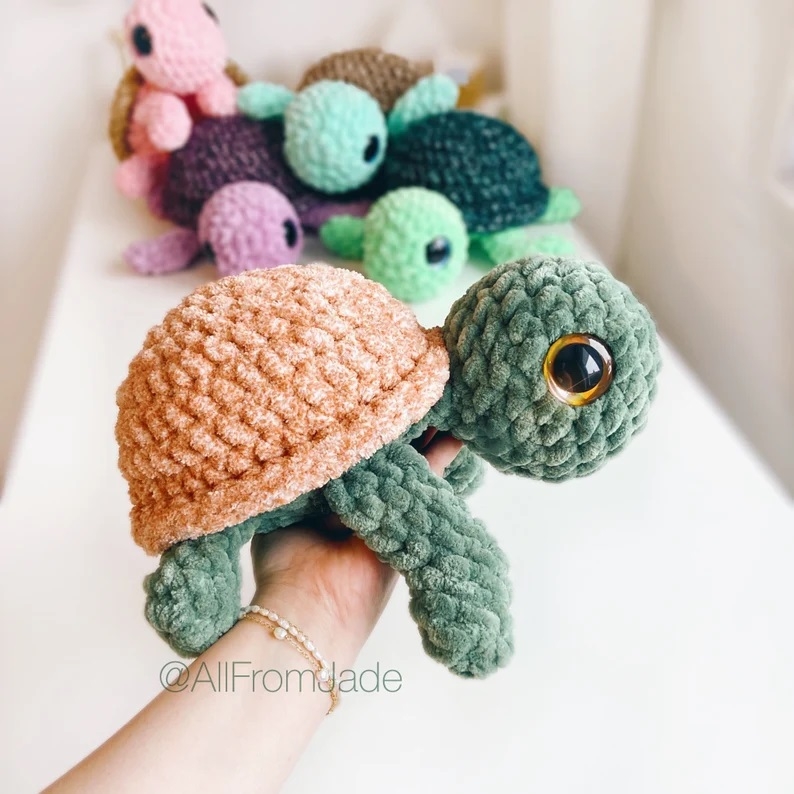 No Sew Crochet Turtle Amigurumi Plush 