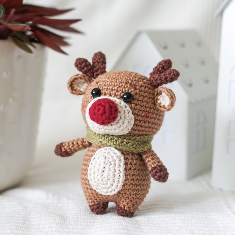 Renne / Reindeer - Rudolph - Amigurumi Crochet - Patron / Pattern - FROG  and TOAD Créations