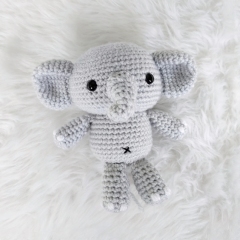 Ellie the Snuggle Elephant  amigurumi pattern by AmiAmore