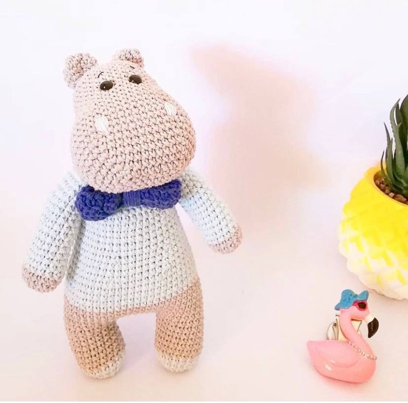 Mom and baby hippos - Free amigurumi pattern