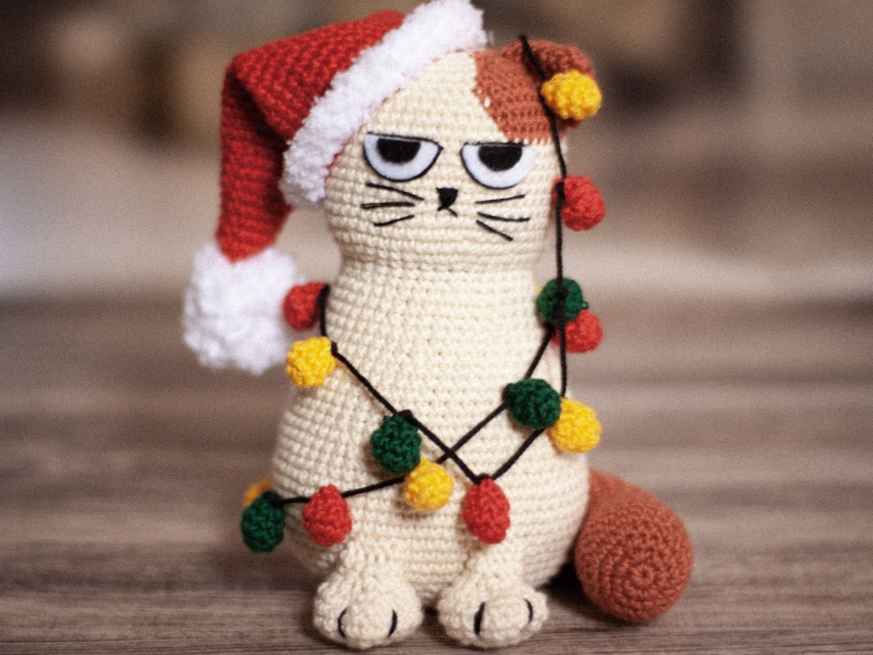 Christmas Cat tree amigurumi pattern