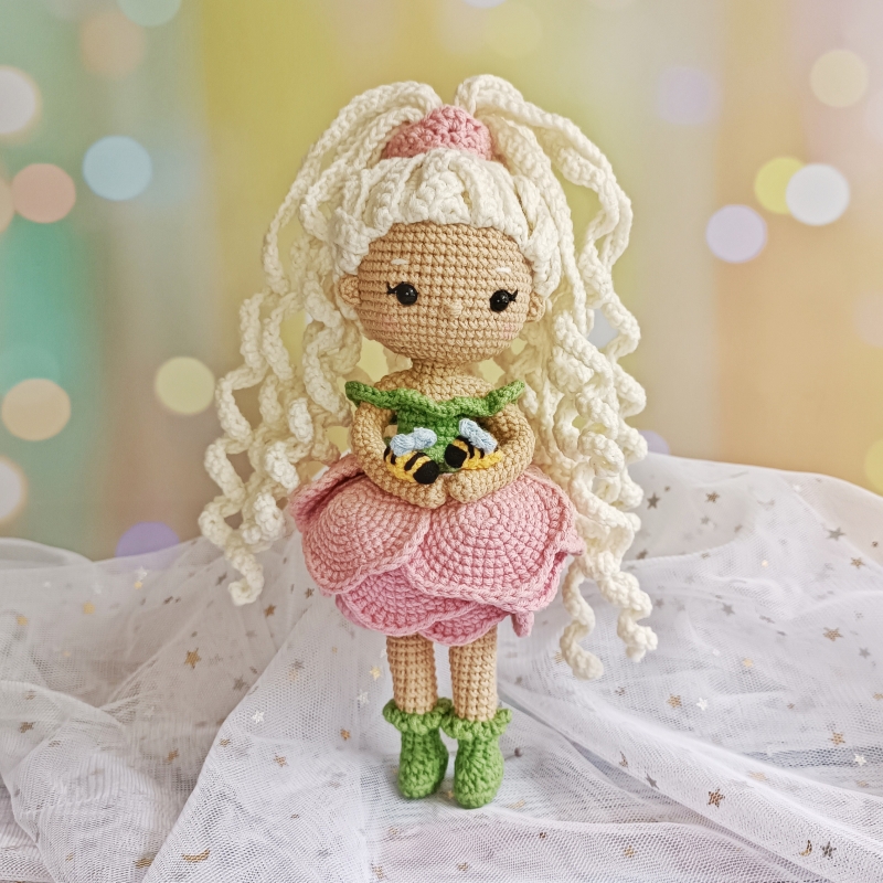 Peonia the Peony Doll amigurumi pattern - Amigurumi.com