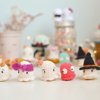 Mini Ghosts (6 different versions) amigurumi pattern - Amigurumi.com