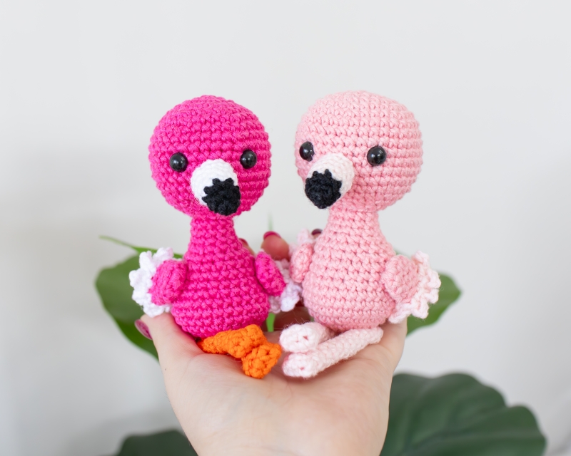 Giant Flamingo Crochet Plush Stuffed Animal