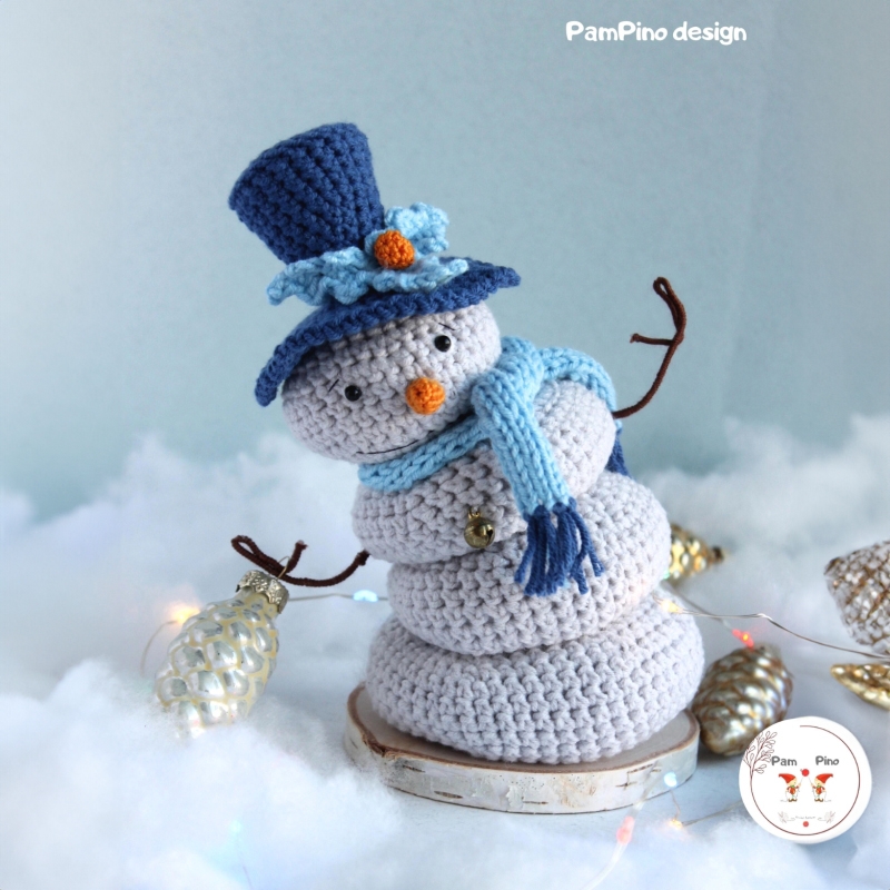 Mete Snowman Crochet Snowman amigurumi pattern - Amigurumi.com