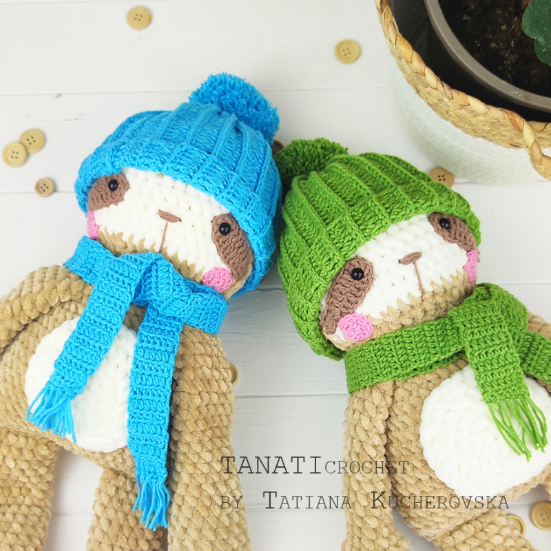 Sloth crochet pattern/Plush sloth amigurumi pattern Amigurumi com