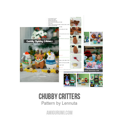 Chubby Critters Christmas amigurumi pattern - Amigurumi.com