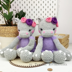 Hippo crochet pattern/Plush hippo