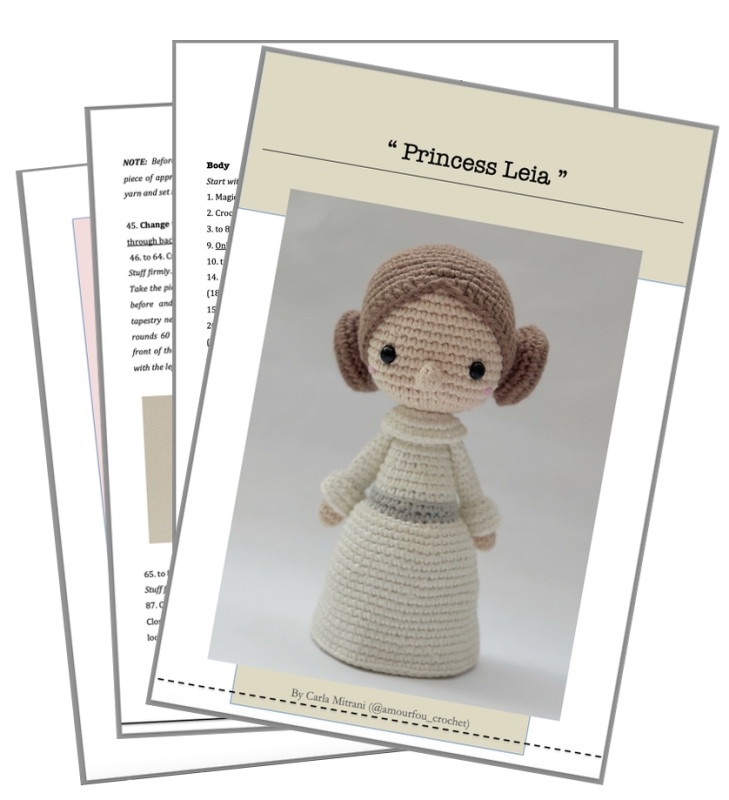 Princess Leia (Star Wars Tribute) amigurumi pattern - Amigurumi.com