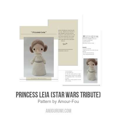 Princess Leia (Star Wars Tribute) amigurumi pattern - Amigurumi.com