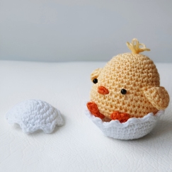 Easter Chick in an Eggshell