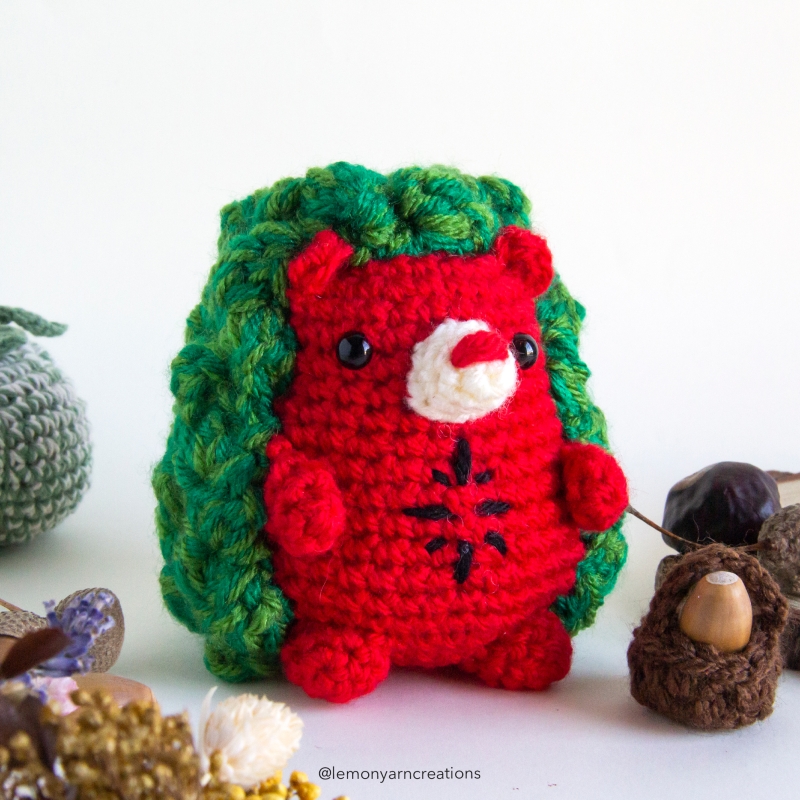 Watermelon Hedgehog amigurumi pattern