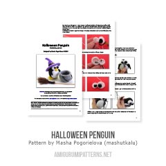 Halloween penguin amigurumi pattern by Masha Pogorielova (mashutkalu)