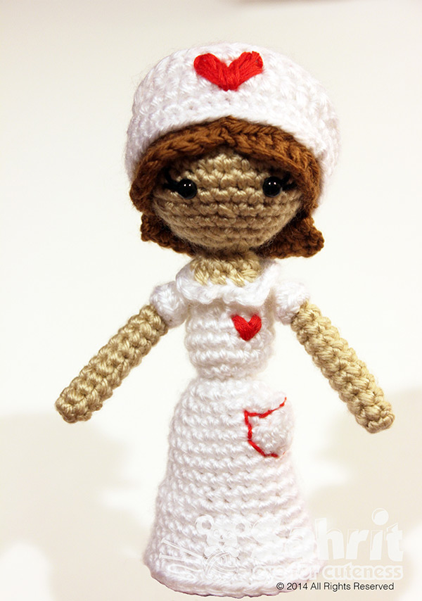 crochet nurse doll