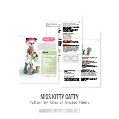Miss Kitty Catty amigurumi pattern by Tales of Twisted Fibers