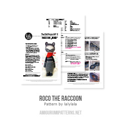 Roco the raccoon amigurumi pattern by Lalylala