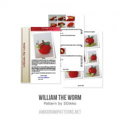William the worm amigurumi pattern by IlDikko