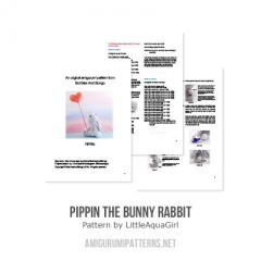 Pippin the bunny rabbit amigurumi pattern by LittleAquaGirl