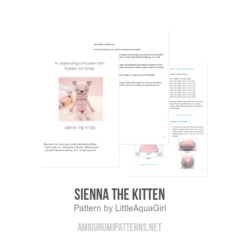 Sienna the Kitten amigurumi pattern by LittleAquaGirl