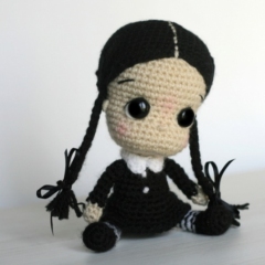 Wednesday Addams Chibi Doll amigurumi pattern - Amigurumi.com