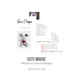 Cute Mouse amigurumi pattern by Havva Designs