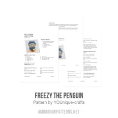 Freezy the Penguin amigurumi pattern by YOUnique crafts