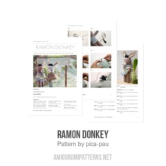 Ramon Donkey amigurumi pattern by pica pau