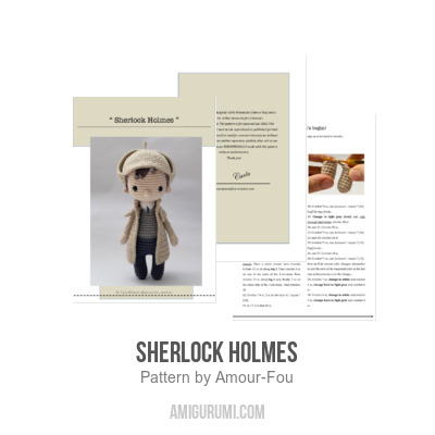 Sherlock Holmes amigurumi pattern - Amigurumi.com