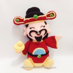 CaiShen The Fortune Doll amigurumi pattern by Little Bamboo Handmade
