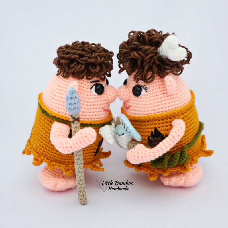 Caveman Dru And Cavegirl Dee Amigurumi Pattern - Amigurumi.com