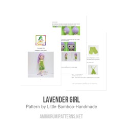 Lavender Girl amigurumi pattern by Little Bamboo Handmade