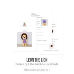 Leon the Lion amigurumi pattern by Little Bamboo Handmade