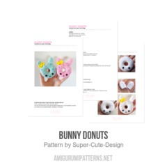 Bunny Donuts amigurumi pattern by Super Cute Design