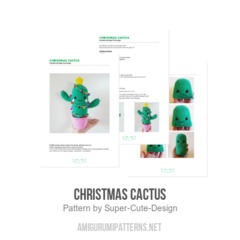 Christmas Cactus amigurumi pattern by Super Cute Design